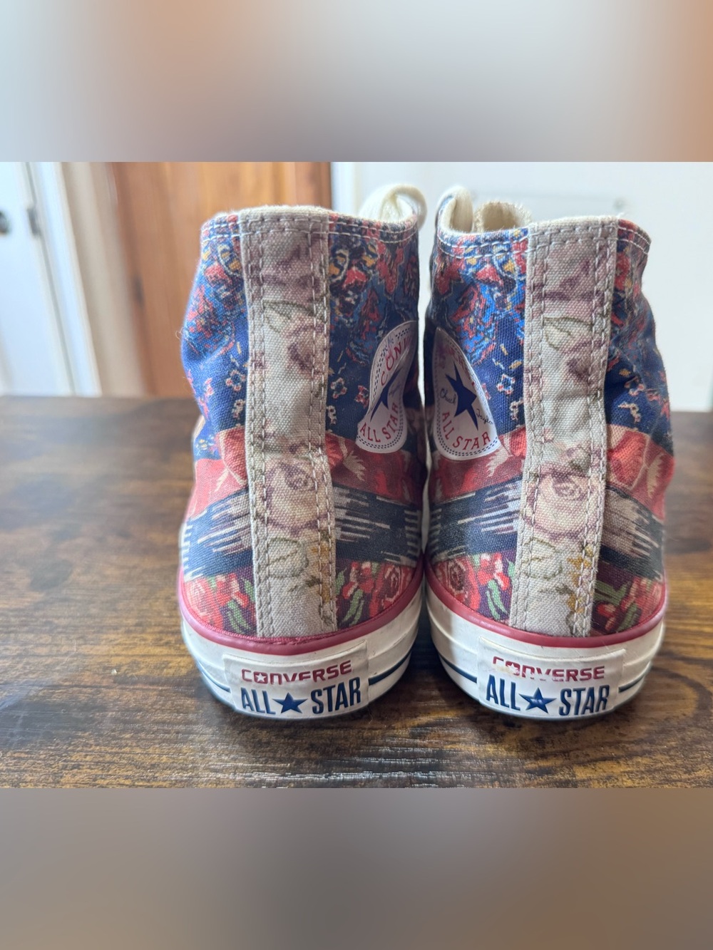 Converse Chuck Taylor All Star Hi Multi Natural Floral Tapestry Sneakers Size 9 - Picture 9 of 12